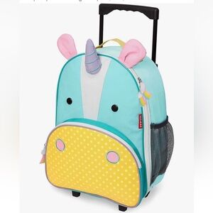 Skip Hop Unicorn Kids Luggage - Aqua and Yellow